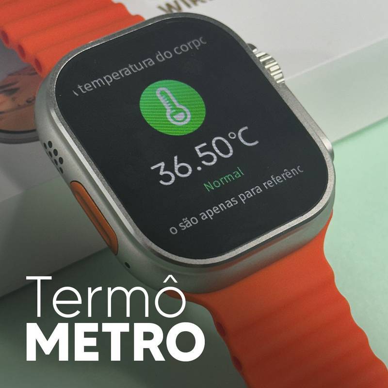 S9 ULTRA – Série 9 Ultra | Smartwatch Custo-Benefício 49mm + Pulseira de Silicone Grátis