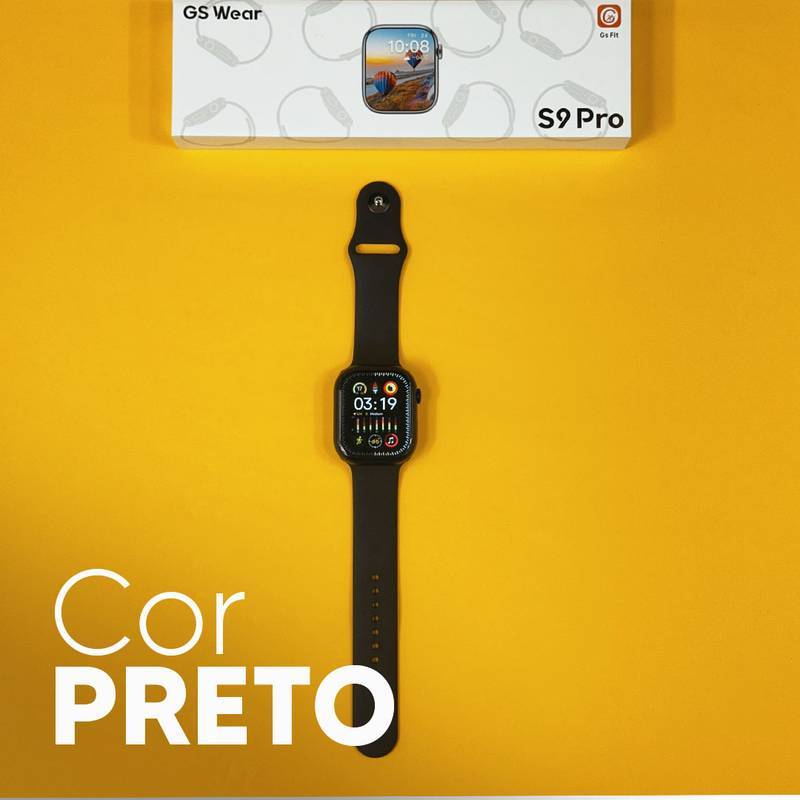 S9 PRO – Série 9 | Smartwatch Custo-Benefício 45mm + Pulseira de Silicone Grátis