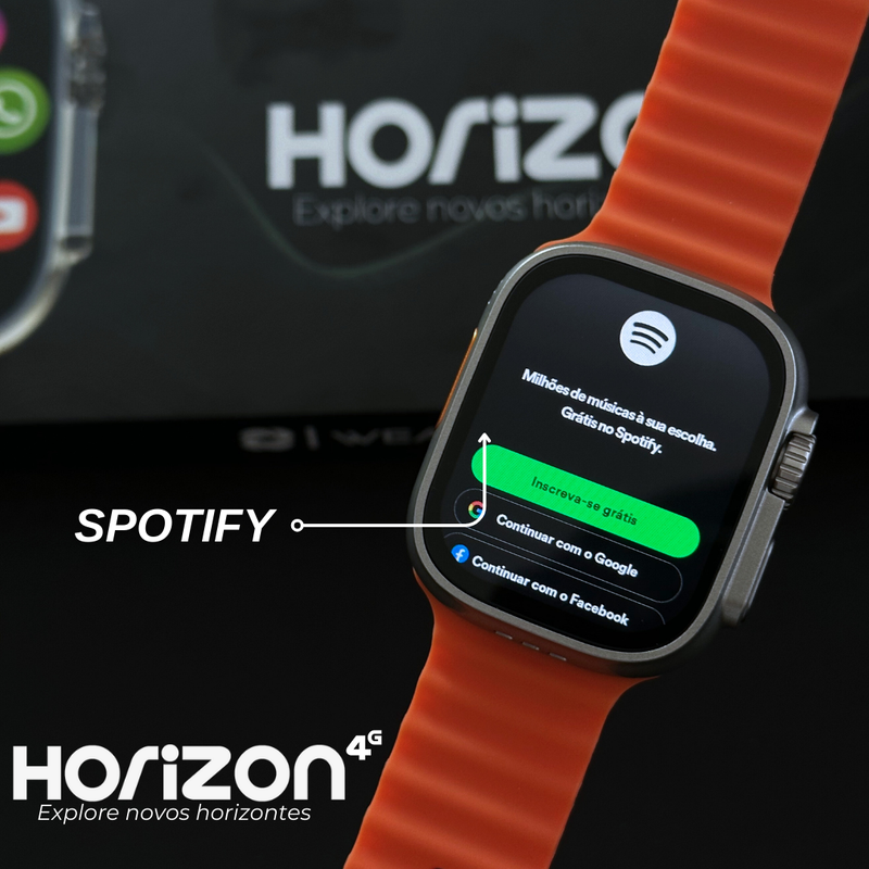 WearZone Horizon 4G | Celular de Pulso com 2GB RAM + 16GB Armazenamento | Acompanha 2 Pulseiras