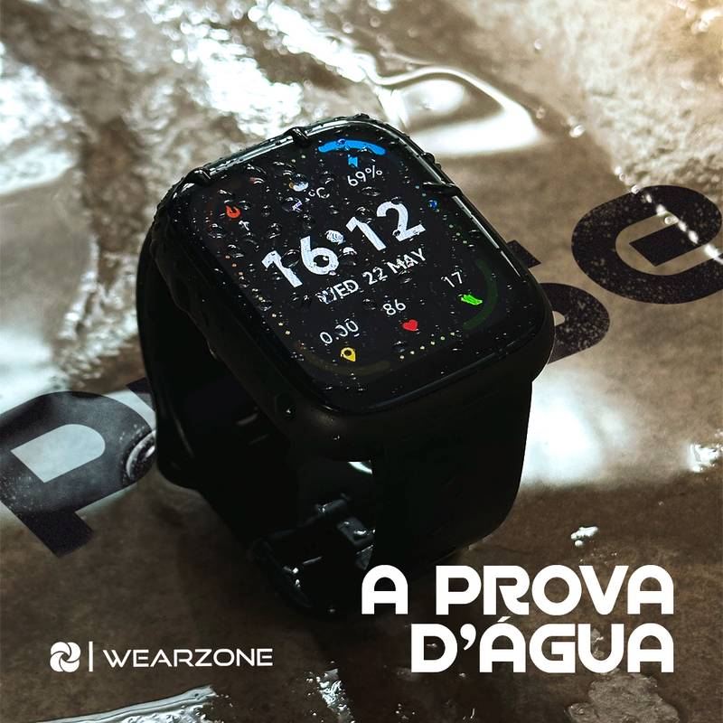 PULSE WEARZONE | Smartwatch com Alexa Integrada, Resistente à Água, Bateria de Longa Duração