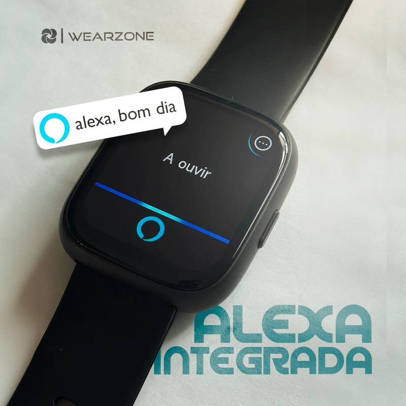 PULSE WEARZONE | Smartwatch com Alexa Integrada, Resistente à Água, Bateria de Longa Duração
