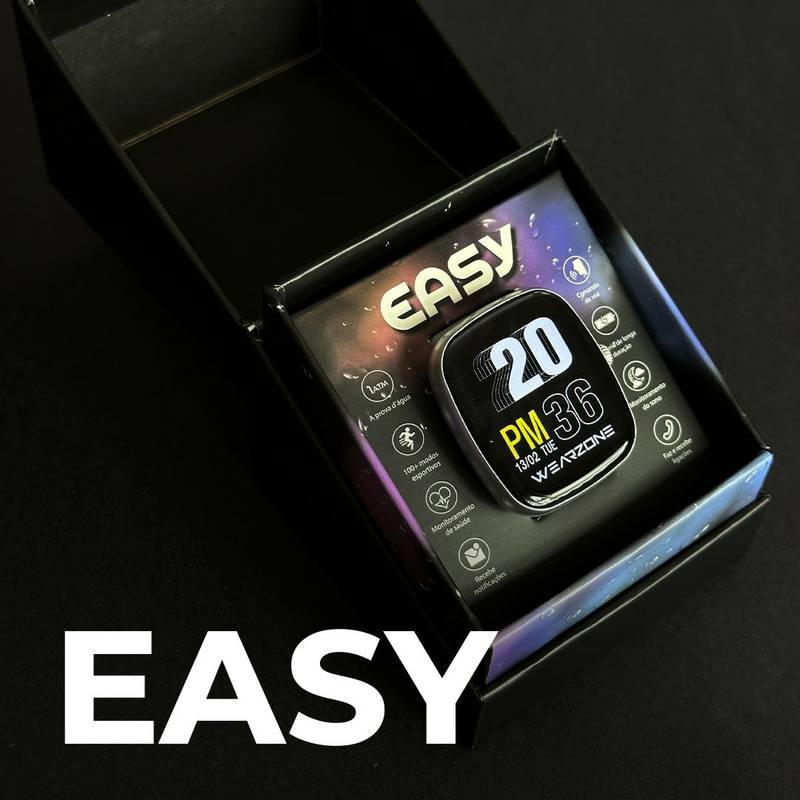 EASY SMARTWATCH | À Prova d’Água 1ATM | Bateria de Longa Duração | 100 Modos de Esporte