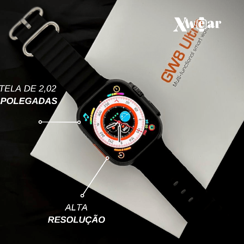 GW8 ULTRA | Smartwatch 49mm com Ótimo Acabamento + Pulseira de Silicone Grátis