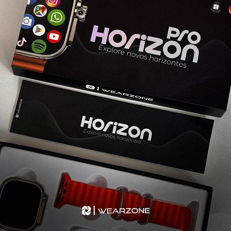 Horizon Pro | Smartwatch 4G/5G com Câmera Rotativa, Tela AMOLED e NFC | 2GB RAM + 16GB ROM