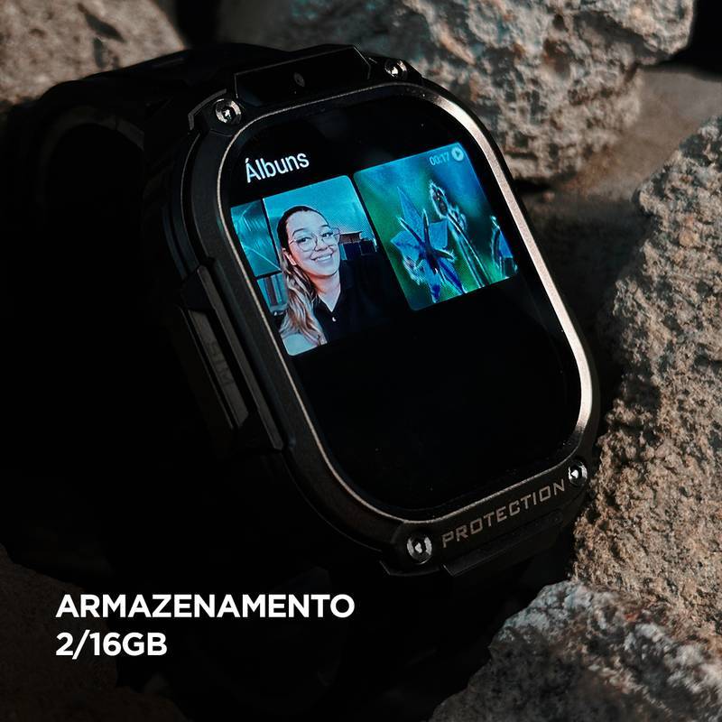 Horizon Titan | Smartwatch 4G com Tela AMOLED, Vidro Panda Glass e Bateria de 950mAh | 2GB RAM + 16GB ROM