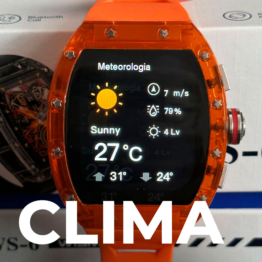 WS-6 Smartwatch | Design Premium com Estilo Richard Mille e Alta Performance