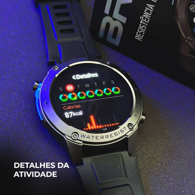 WEARZONE BRAVE | GPS de Dupla Frequência | 5ATM | Resistência Militar IP69K