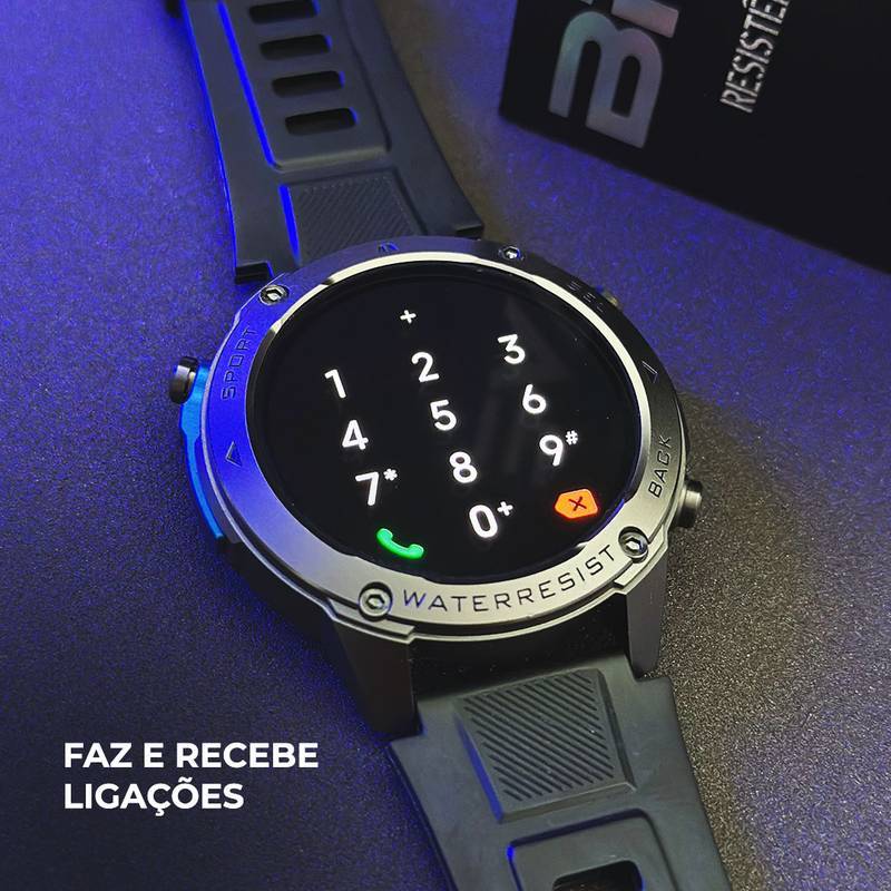WEARZONE BRAVE | GPS de Dupla Frequência | 5ATM | Resistência Militar IP69K