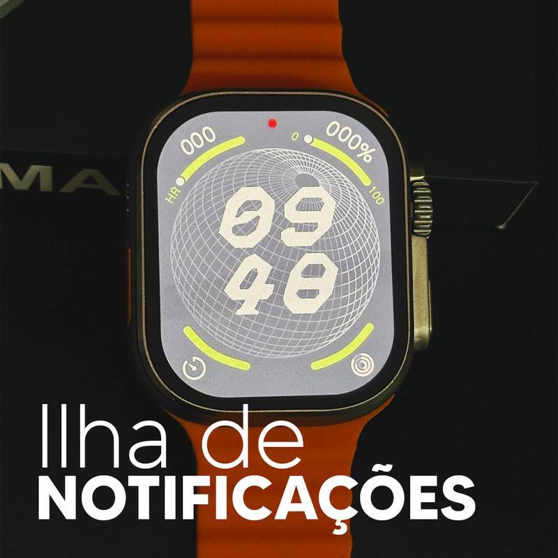 Ultra 2 Max – Tela AMOLED | CPU Dual Core | 2GB de Armazenamento + Pulseira de Silicone Grátis