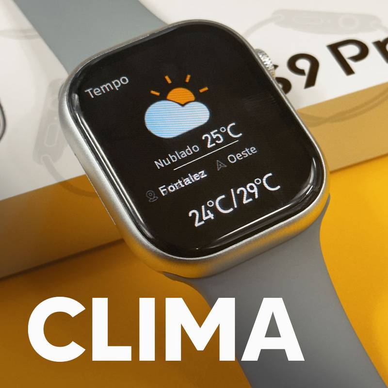 S9 PRO – Série 9 | Smartwatch Custo-Benefício 45mm + Pulseira de Silicone Grátis