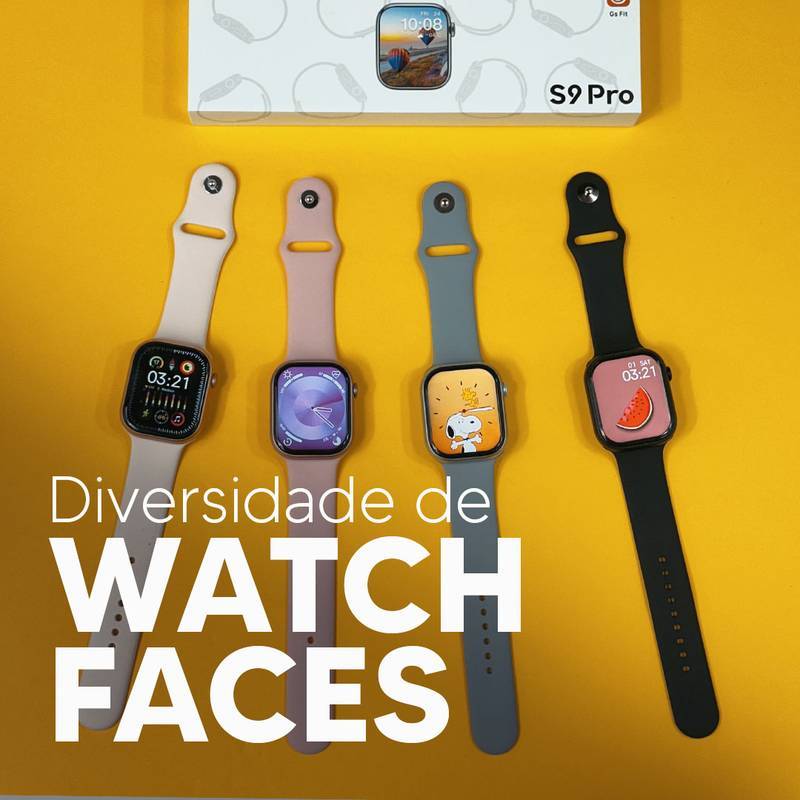 S9 PRO – Série 9 | Smartwatch Custo-Benefício 45mm + Pulseira de Silicone Grátis