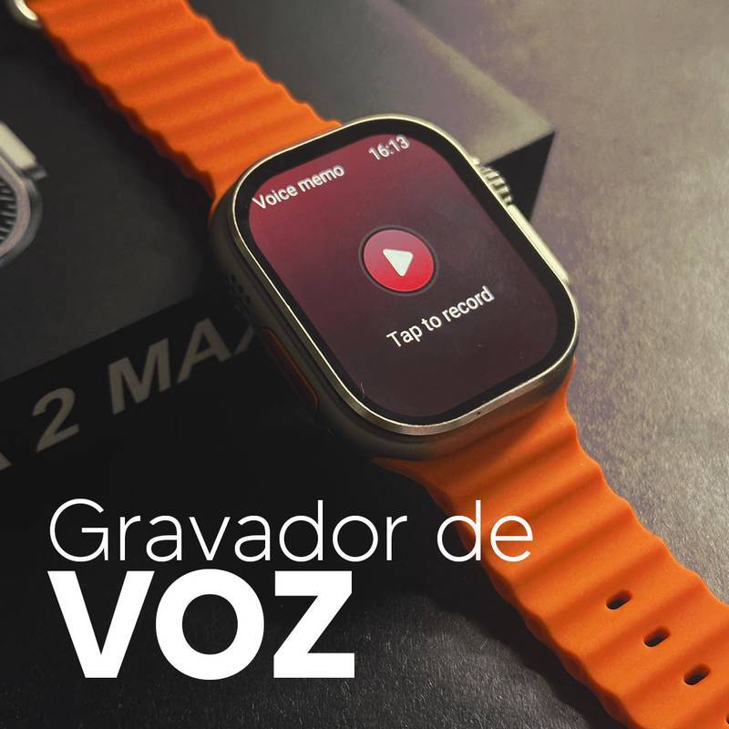 Ultra 2 Max – Tela AMOLED | CPU Dual Core | 2GB de Armazenamento + Pulseira de Silicone Grátis