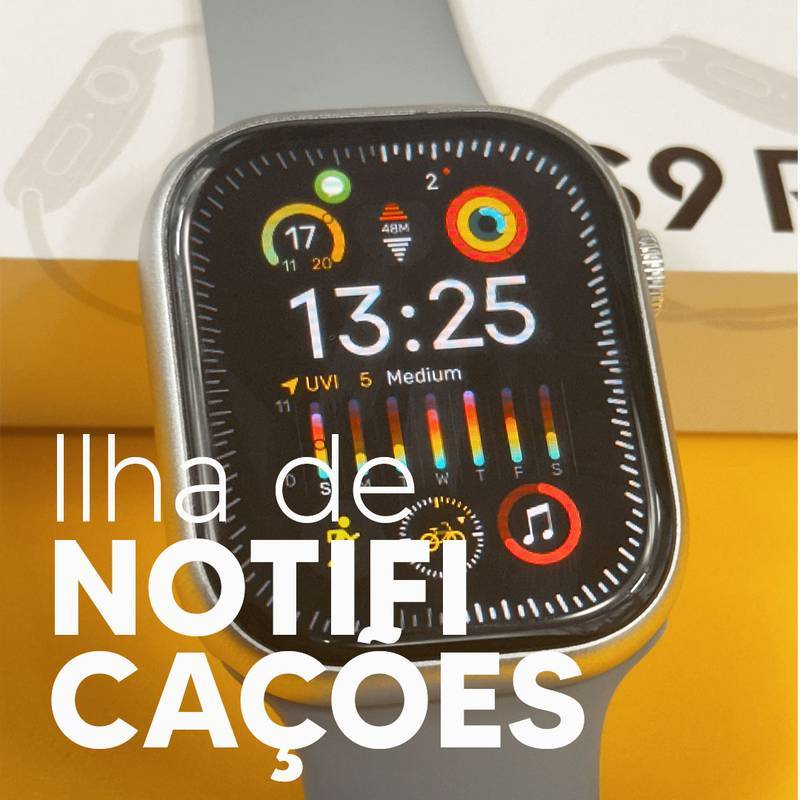 S9 PRO – Série 9 | Smartwatch Custo-Benefício 45mm + Pulseira de Silicone Grátis