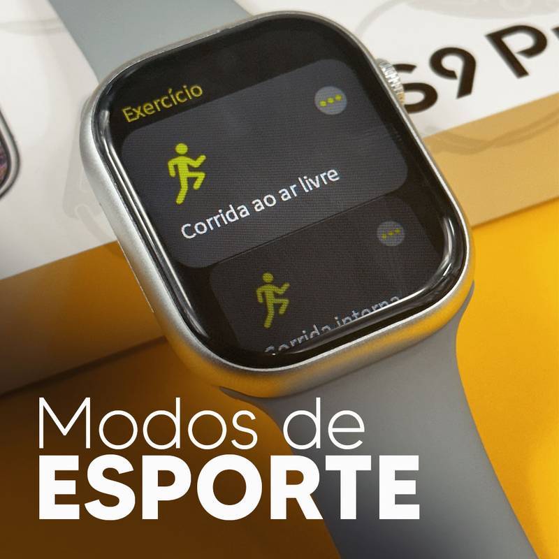S9 PRO – Série 9 | Smartwatch Custo-Benefício 45mm + Pulseira de Silicone Grátis