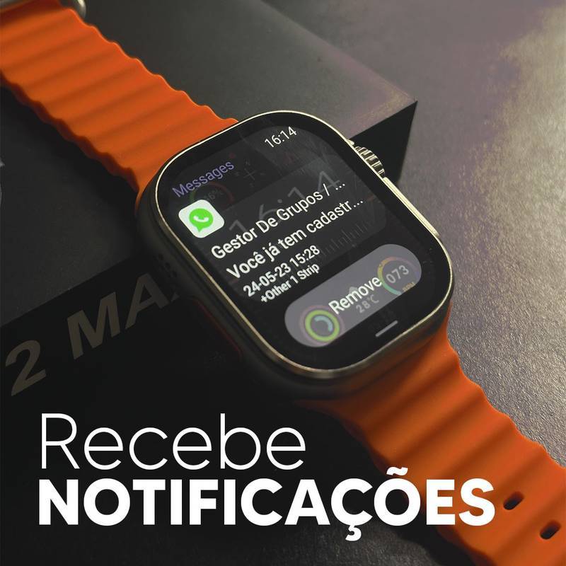Ultra 2 Max – Tela AMOLED | CPU Dual Core | 2GB de Armazenamento + Pulseira de Silicone Grátis
