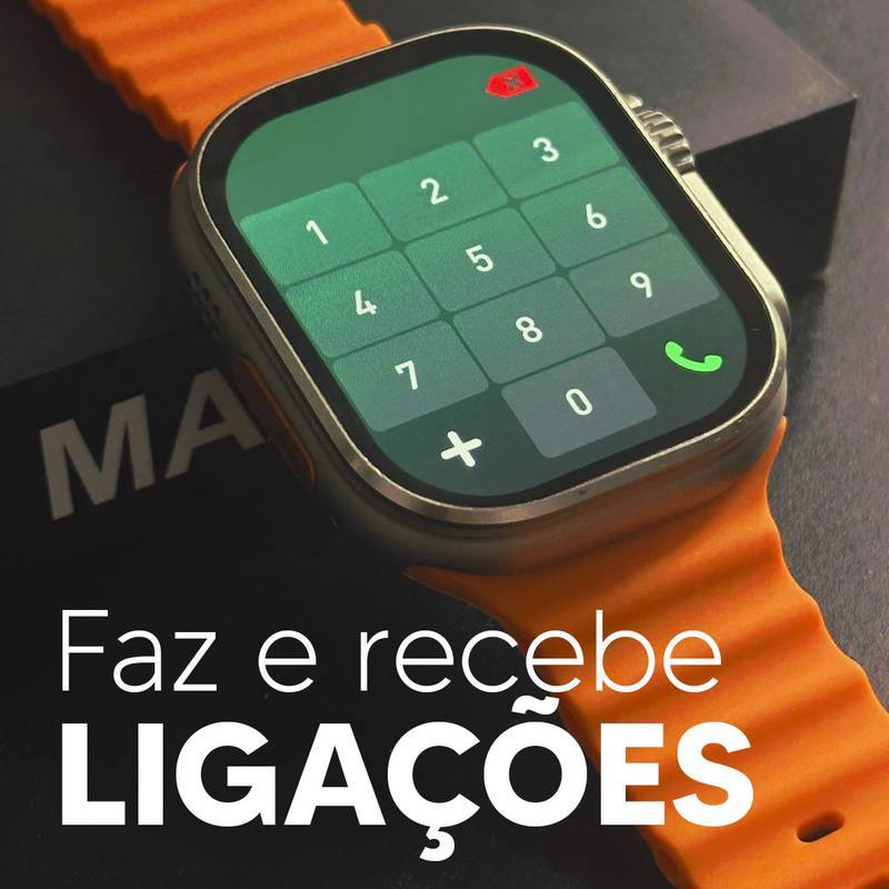 Ultra 2 Max – Tela AMOLED | CPU Dual Core | 2GB de Armazenamento + Pulseira de Silicone Grátis
