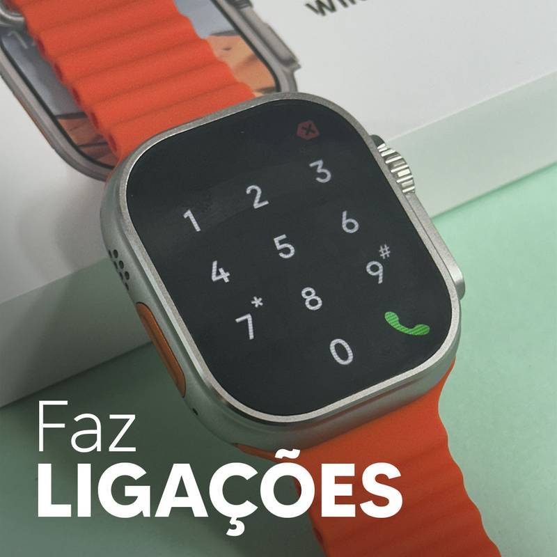 S9 ULTRA – Série 9 Ultra | Smartwatch Custo-Benefício 49mm + Pulseira de Silicone Grátis