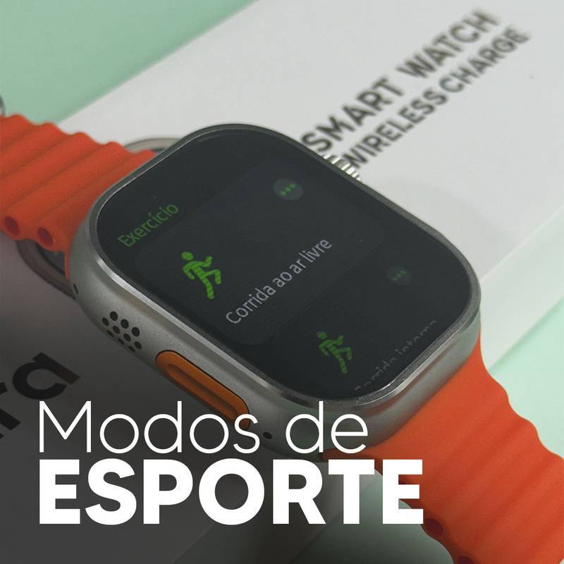 S9 ULTRA – Série 9 Ultra | Smartwatch Custo-Benefício 49mm + Pulseira de Silicone Grátis