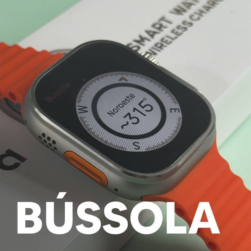 S9 ULTRA – Série 9 Ultra | Smartwatch Custo-Benefício 49mm + Pulseira de Silicone Grátis