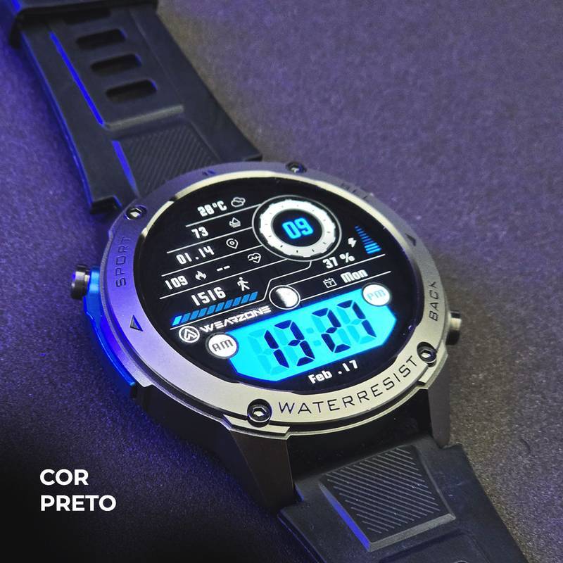 WEARZONE BRAVE | GPS de Dupla Frequência | 5ATM | Resistência Militar IP69K