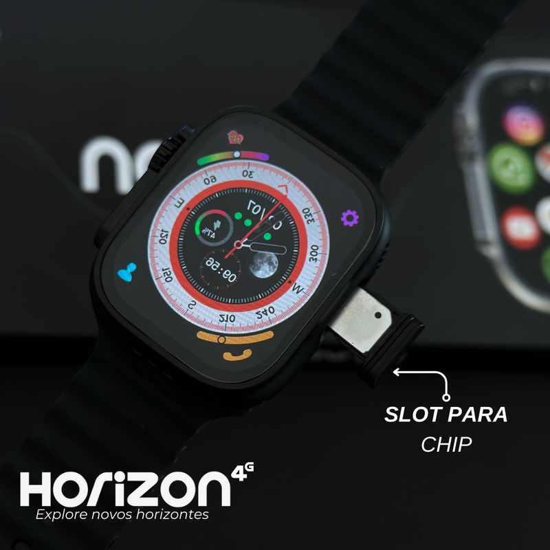 WearZone Horizon 4G | Celular de Pulso com 2GB RAM + 16GB Armazenamento | Acompanha 2 Pulseiras