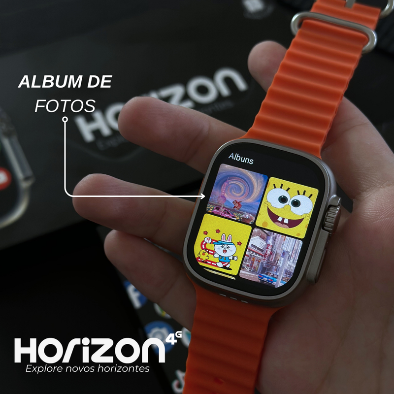 WearZone Horizon 4G | Celular de Pulso com 2GB RAM + 16GB Armazenamento | Acompanha 2 Pulseiras