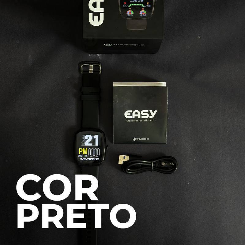 EASY SMARTWATCH | À Prova d’Água 1ATM | Bateria de Longa Duração | 100 Modos de Esporte