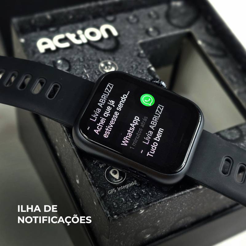 ACTION WEARZONE – Com ALEXA Integrada, GPS Embutido e 3ATM de Resistência