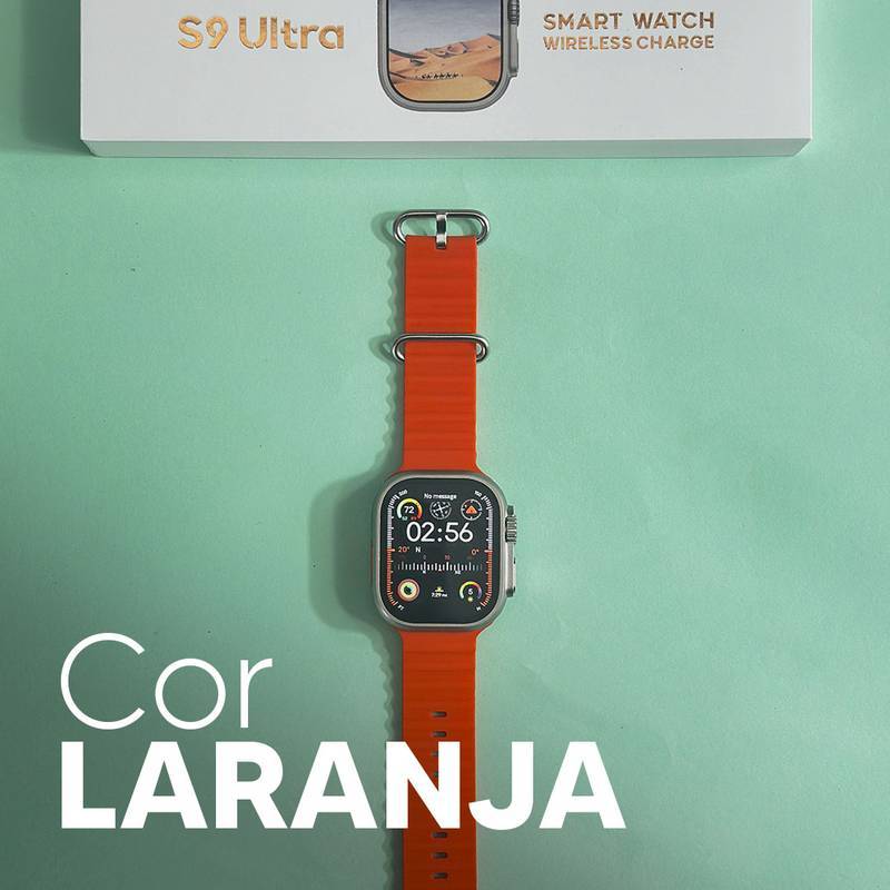S9 ULTRA – Série 9 Ultra | Smartwatch Custo-Benefício 49mm + Pulseira de Silicone Grátis