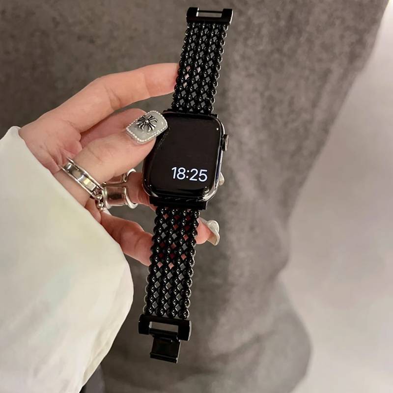 Pulseira de Aço de Luxo – Compatível com Apple Watch 38mm/40mm/41mm