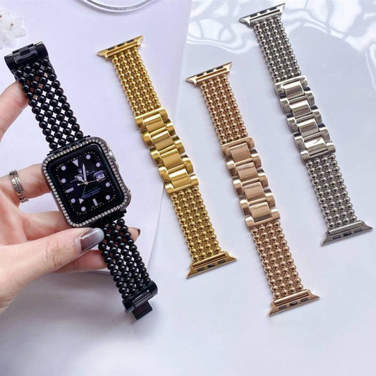 Pulseira de Aço de Luxo – Compatível com Apple Watch 38mm/40mm/41mm