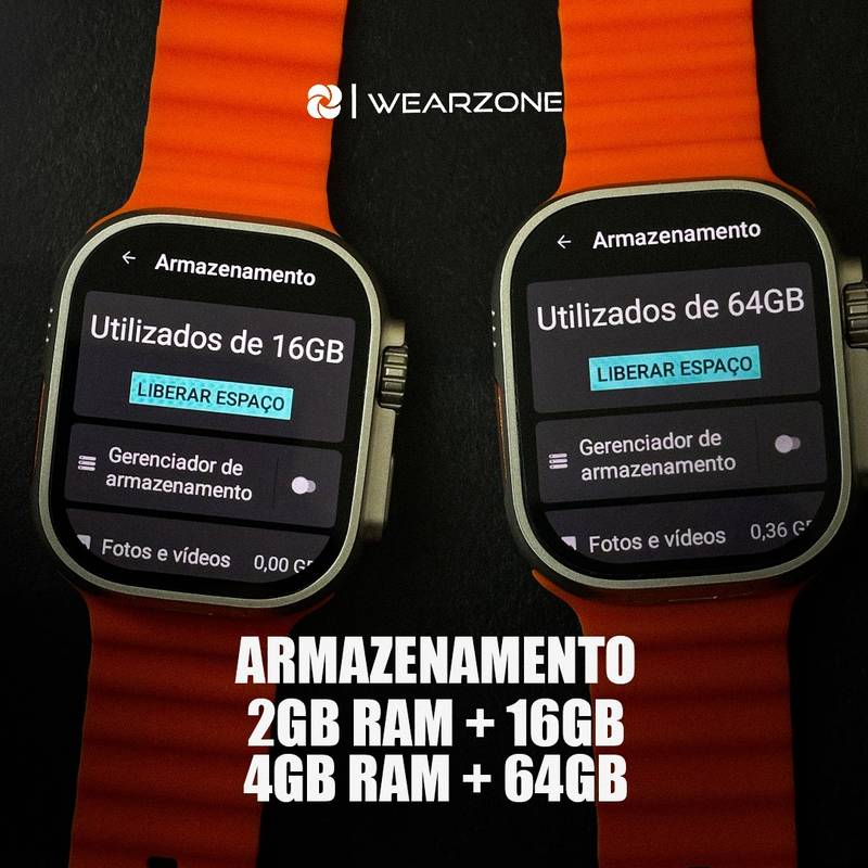 Horizon Pro | Smartwatch 4G/5G com Câmera Rotativa, Tela AMOLED e NFC | 2GB RAM + 16GB ROM