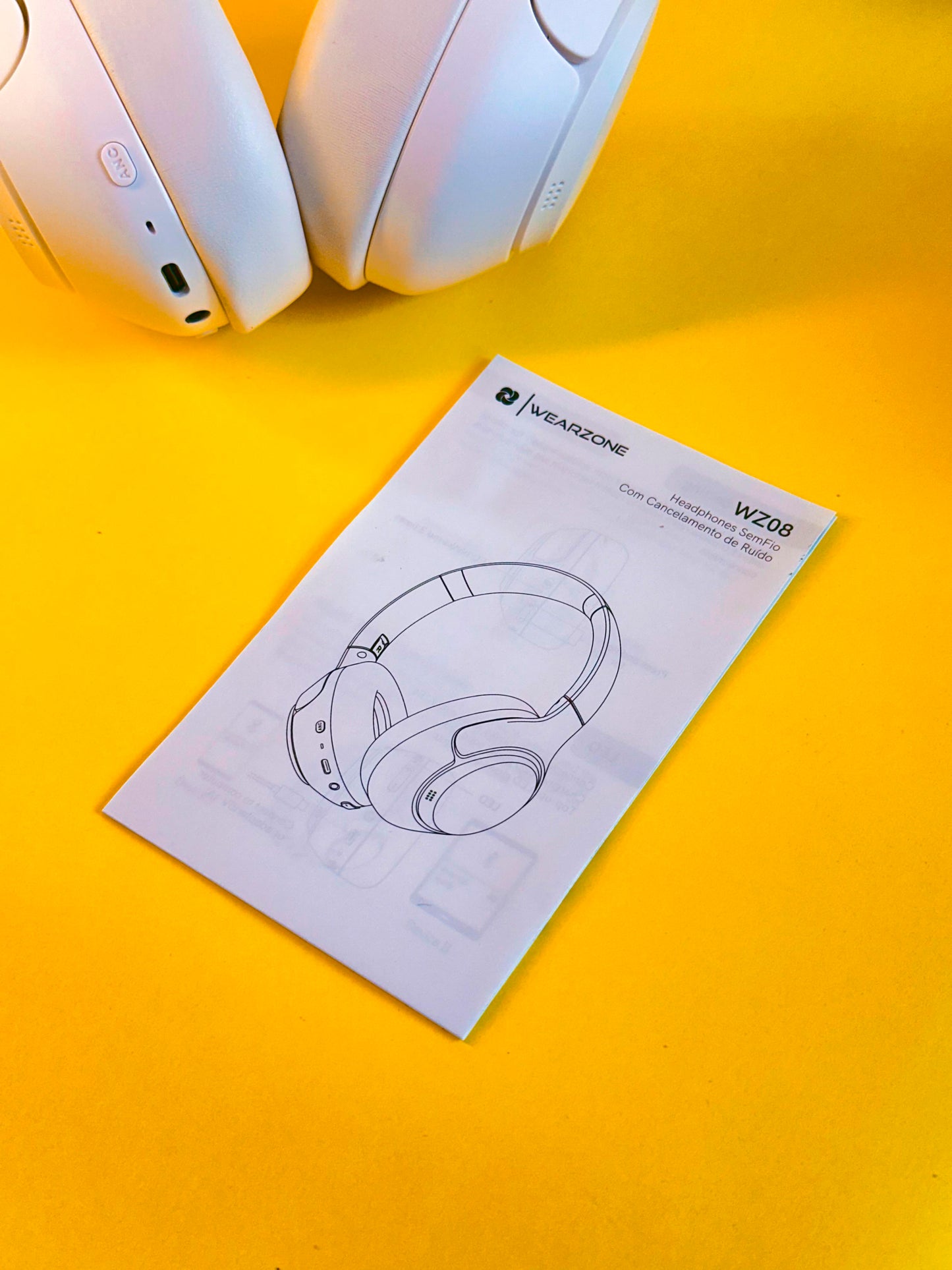 Headset WZ08 | Cancelamento de Ruído Profundo | Bateria de 60h | Chamadas em HD