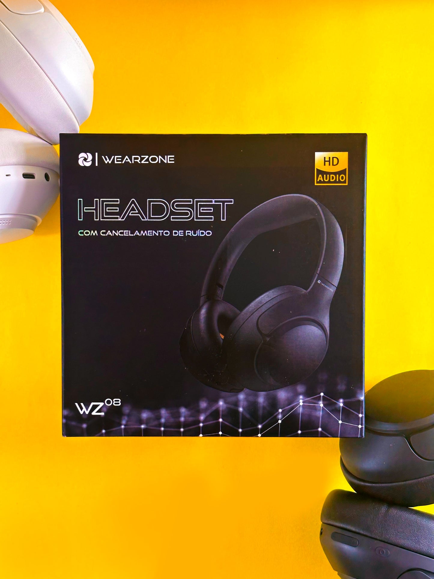 Headset WZ08 | Cancelamento de Ruído Profundo | Bateria de 60h | Chamadas em HD