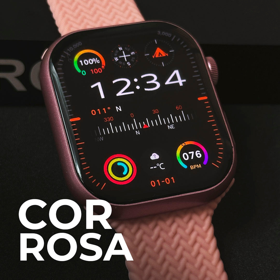XW9 PRO Smartwatch – Tela AMOLED Ultra HD, 2GB de Armazenamento, CPU Dual Core, Ilha de Notificações e Função Dois Gestos