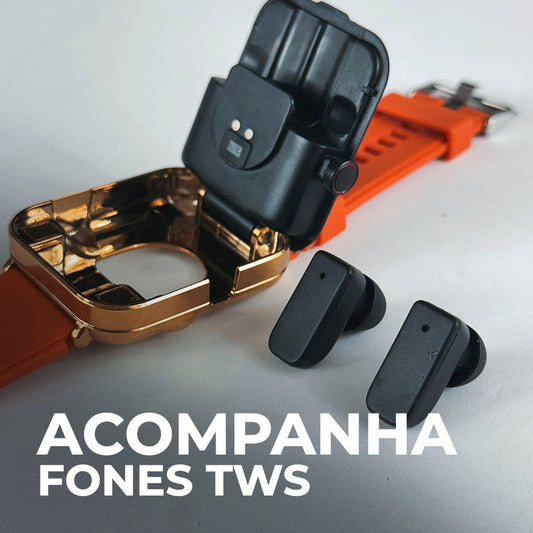 S6 Smartwatch + Fones Integrados – Inovação 2 em 1 com Estilo e Tecnologia