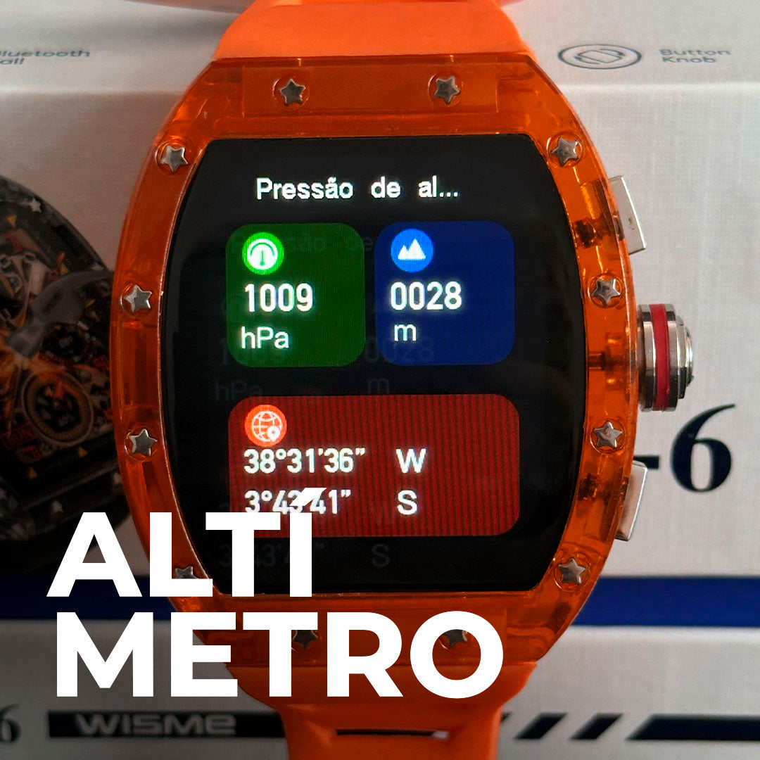 WS-6 Smartwatch | Design Premium com Estilo Richard Mille e Alta Performance