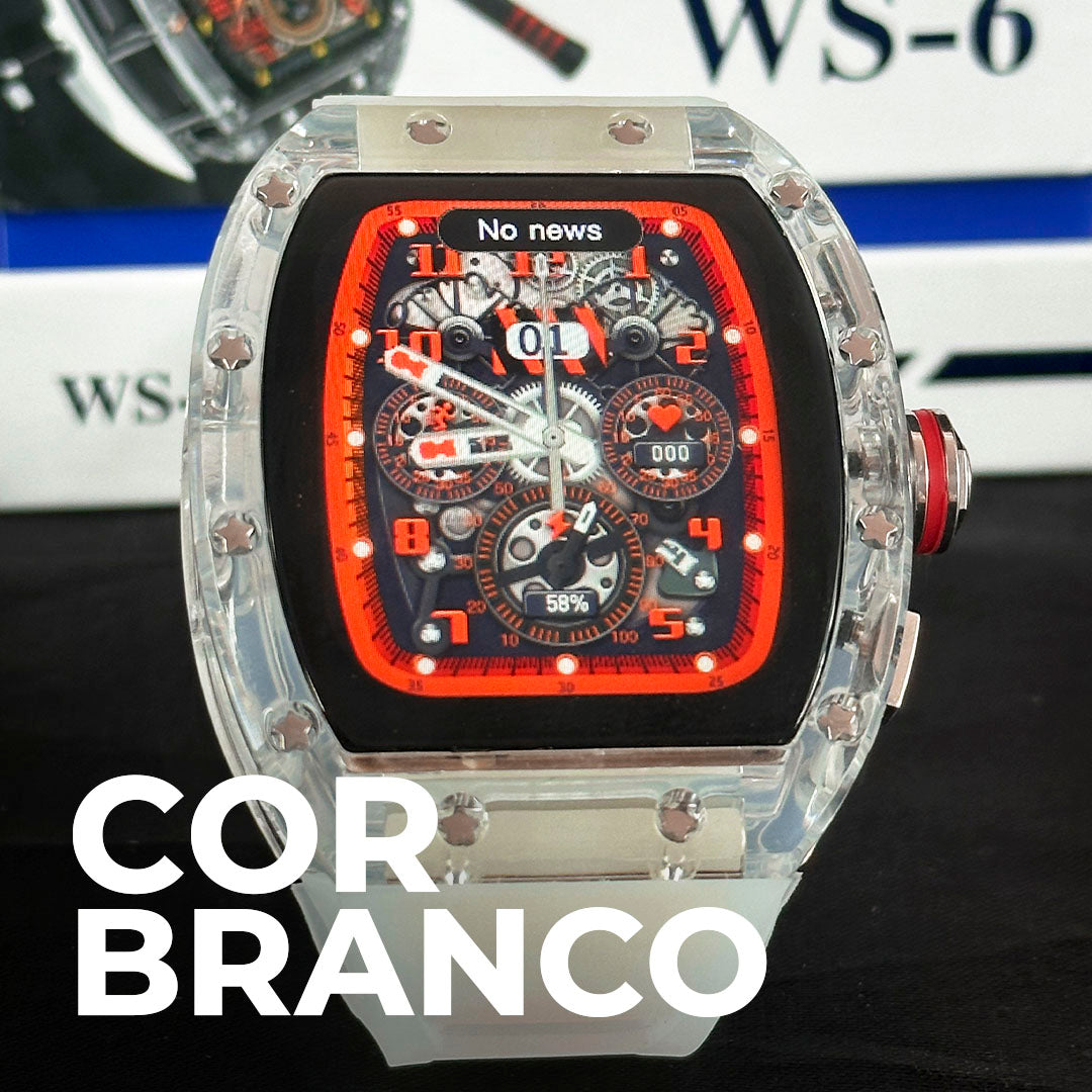 WS-6 Smartwatch | Design Premium com Estilo Richard Mille e Alta Performance