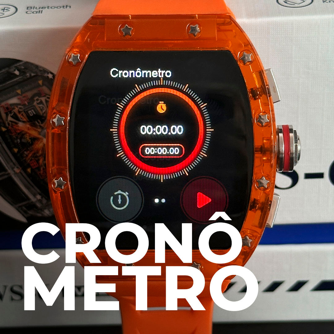 WS-6 Smartwatch | Design Premium com Estilo Richard Mille e Alta Performance