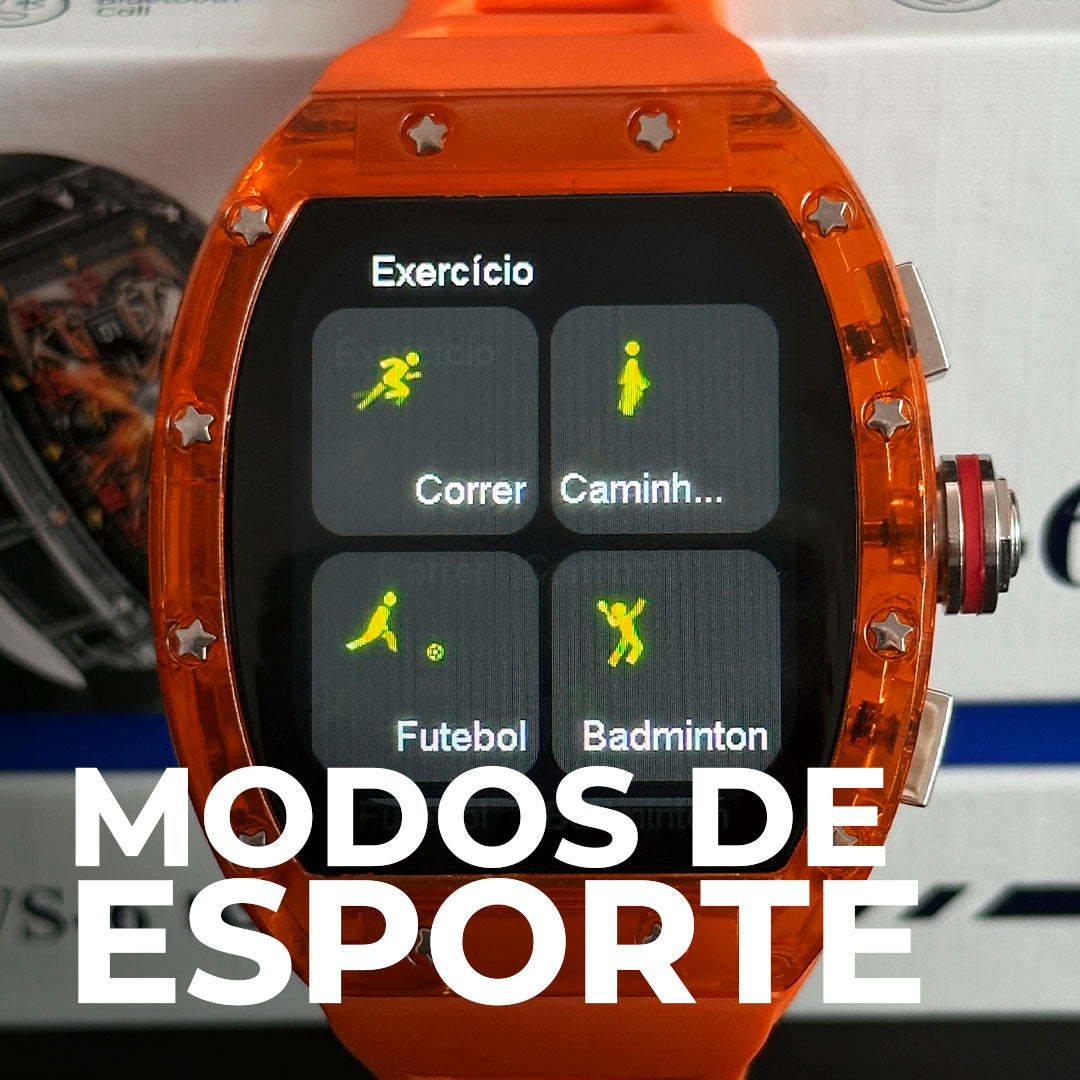 WS-6 Smartwatch | Design Premium com Estilo Richard Mille e Alta Performance