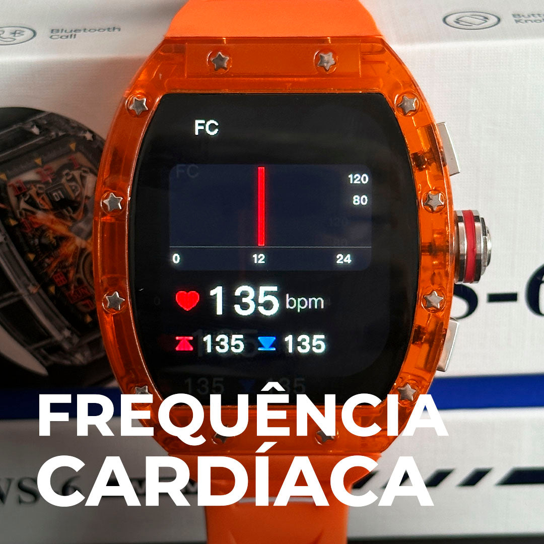 WS-6 Smartwatch | Design Premium com Estilo Richard Mille e Alta Performance