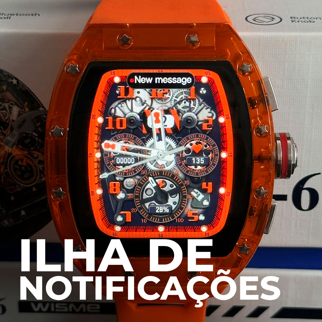 WS-6 Smartwatch | Design Premium com Estilo Richard Mille e Alta Performance