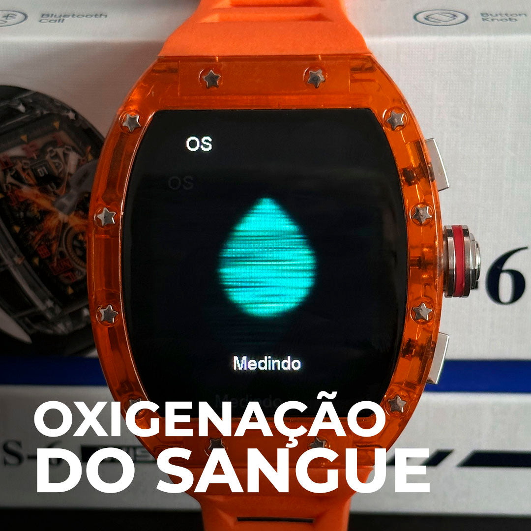 WS-6 Smartwatch | Design Premium com Estilo Richard Mille e Alta Performance