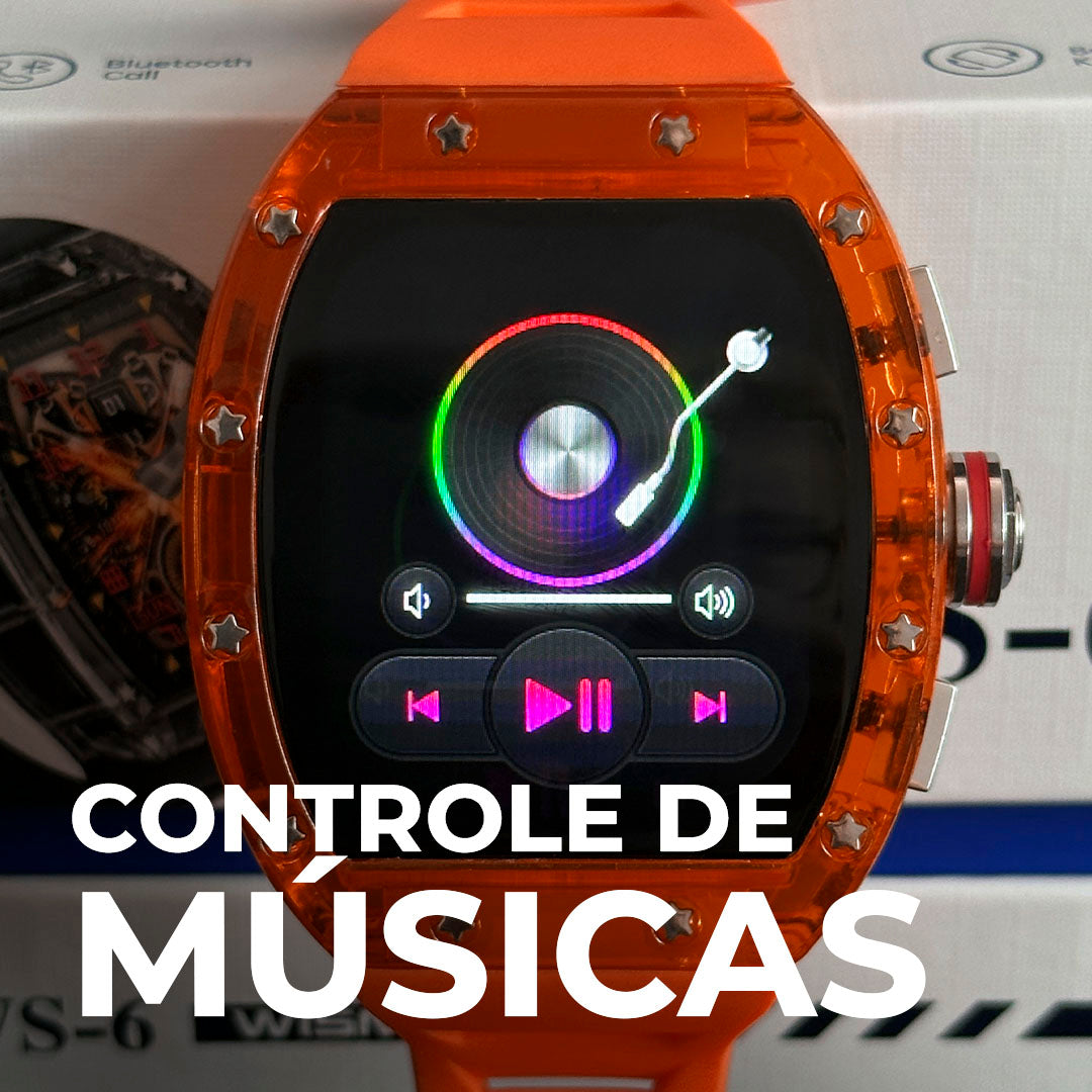 WS-6 Smartwatch | Design Premium com Estilo Richard Mille e Alta Performance
