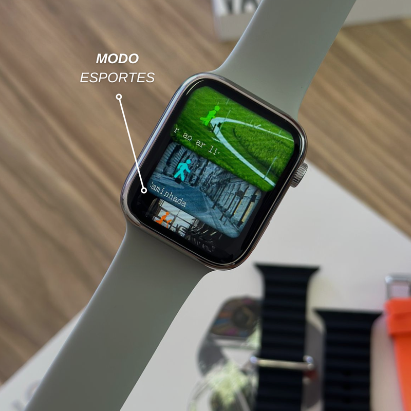 H9 Smartwatch 45mm + Capa + 3 Pulseiras