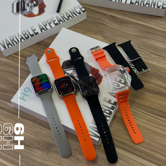 H9 Smartwatch 45mm + Capa + 3 Pulseiras