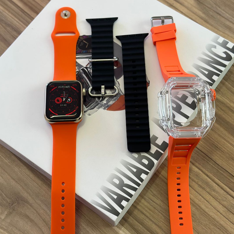 H9 Smartwatch 45mm + Capa + 3 Pulseiras