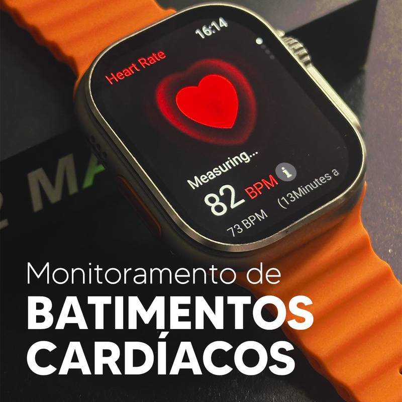 Ultra 2 Max – Tela AMOLED | CPU Dual Core | 2GB de Armazenamento + Pulseira de Silicone Grátis