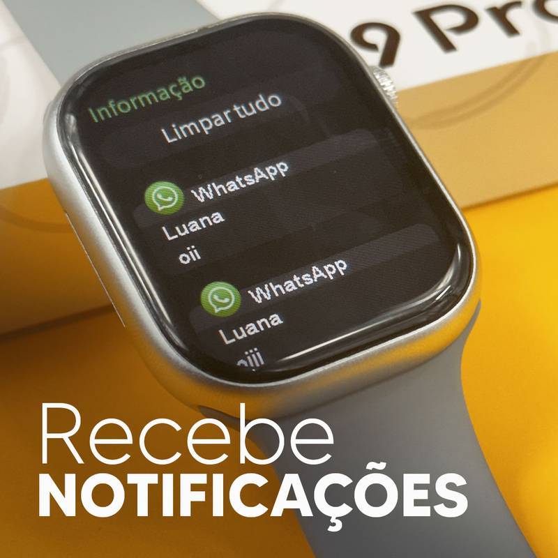 S9 PRO – Série 9 | Smartwatch Custo-Benefício 45mm + Pulseira de Silicone Grátis